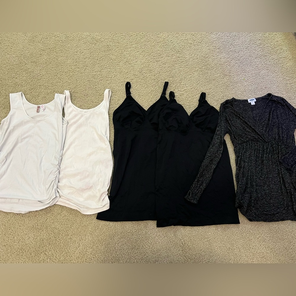 Bundle of maternity/nursing tops